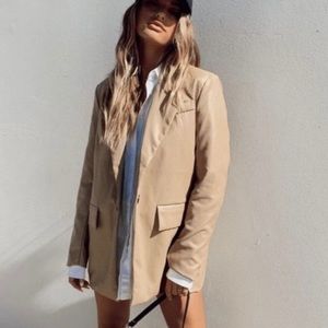 NWOT Joie Faux Leather Blazer sz S